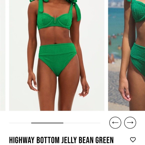 Beach Riot Green Textured Bikini Set - Picture 2 of 3
